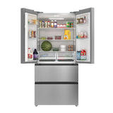 KoolMore 17.9 Cu. Ft. 33-Inch 4-Door French Door Refrigerator with Manual Twist Ice Maker, Stainless Steel