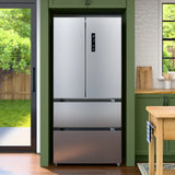 KoolMore 17.9 Cu. Ft. 33-Inch 4-Door French Door Refrigerator with Manual Twist Ice Maker, Stainless Steel