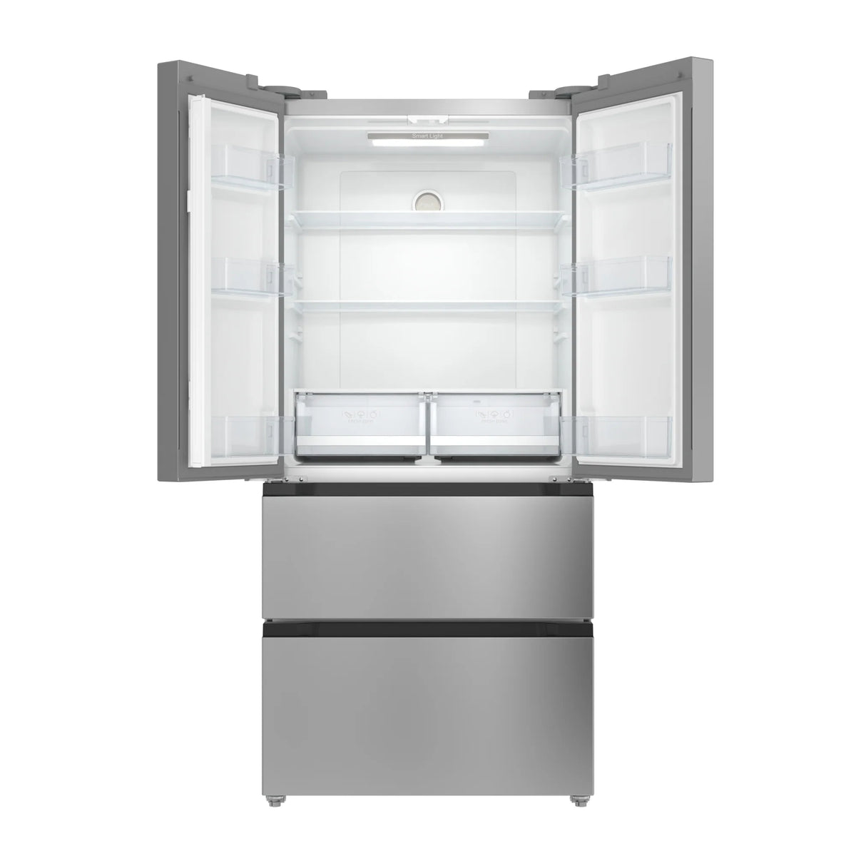 KoolMore 17.9 Cu. Ft. 33-Inch 4-Door French Door Refrigerator with Manual Twist Ice Maker, Stainless Steel