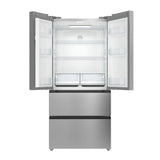 KoolMore 17.9 Cu. Ft. 33-Inch 4-Door French Door Refrigerator with Manual Twist Ice Maker, Stainless Steel