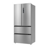 KoolMore 17.9 Cu. Ft. 33-Inch 4-Door French Door Refrigerator with Manual Twist Ice Maker, Stainless Steel