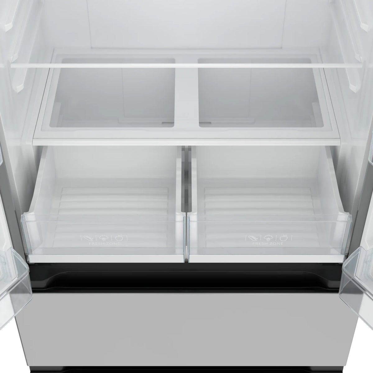 KoolMore 17.9 Cu. Ft. 33-Inch 4-Door French Door Refrigerator with Manual Twist Ice Maker, Stainless Steel