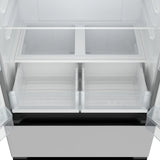 KoolMore 17.9 Cu. Ft. 33-Inch 4-Door French Door Refrigerator with Manual Twist Ice Maker, Stainless Steel