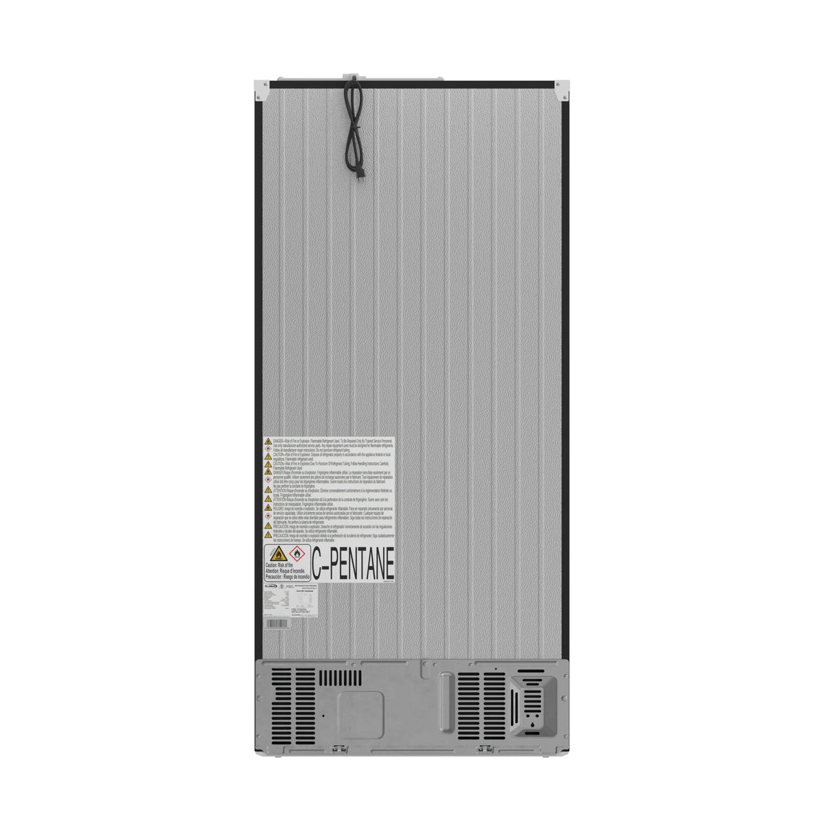 KoolMore 17.9 Cu. Ft. 33-Inch 4-Door French Door Refrigerator with Manual Twist Ice Maker, Black