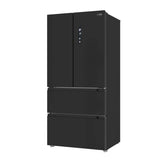 KoolMore 17.9 Cu. Ft. 33-Inch 4-Door French Door Refrigerator with Manual Twist Ice Maker, Black