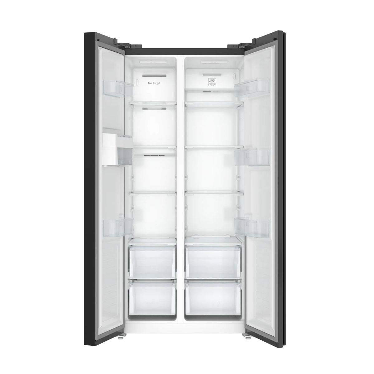 KoolMore 15.6 Cu. Ft. 33-Inch Side-by-Side Refrigerator with Manual Twist Ice Maker, Black