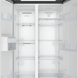 KoolMore 15.6 Cu. Ft. 33-Inch Side-by-Side Refrigerator with Manual Twist Ice Maker, Black