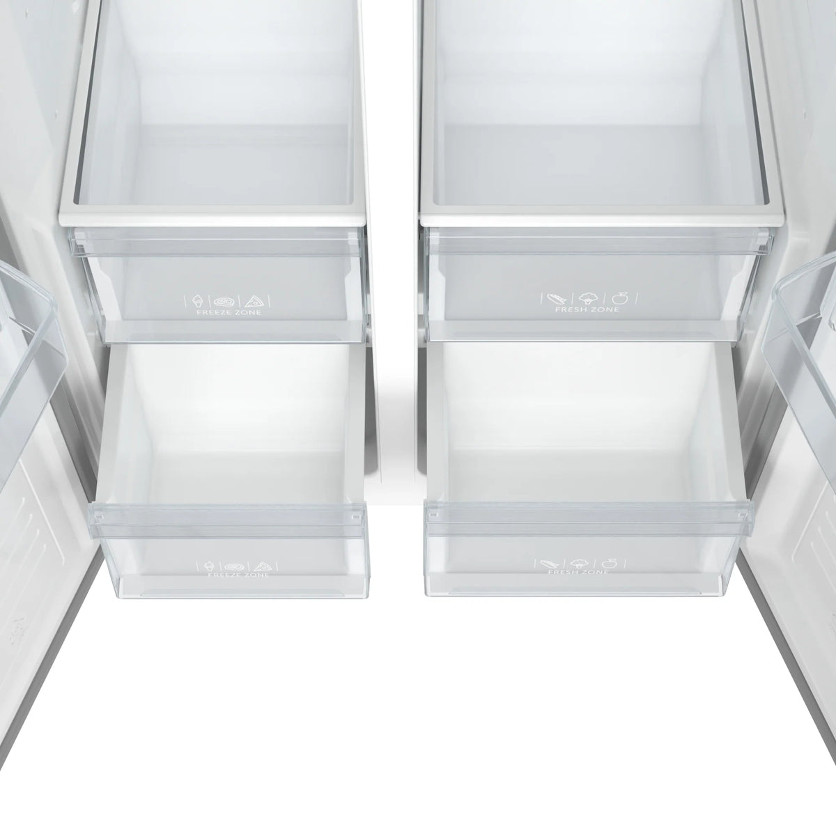 15.6 Cu. Ft. 33-Inch Side-by-Side Refrigerator with Manual Twist Ice Maker, Stainless Steel