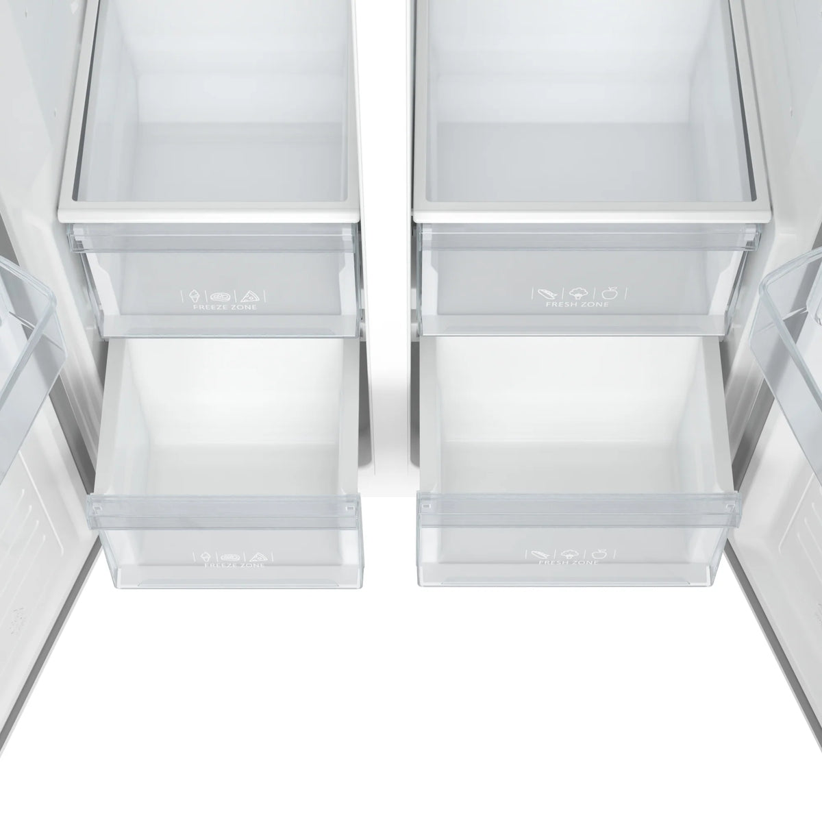 15.6 Cu. Ft. 33-Inch Side-by-Side Refrigerator with Manual Twist Ice Maker, White
