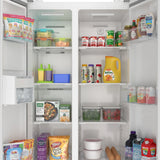 15.6 Cu. Ft. 33-Inch Side-by-Side Refrigerator with Manual Twist Ice Maker, White