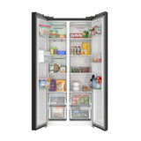 KoolMore 15.6 Cu. Ft. 33-Inch Side-by-Side Refrigerator with Manual Twist Ice Maker, Black