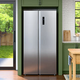 20 Cu. Ft. 35.5-Inch Side-by-Side Refrigerator with Manual Twist Ice Maker, Stainless Steel