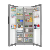 20 Cu. Ft. 35.5-Inch Side-by-Side Refrigerator with Manual Twist Ice Maker, Stainless Steel