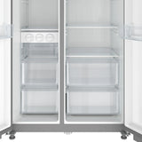 20 Cu. Ft. 35.5-Inch Side-by-Side Refrigerator with Manual Twist Ice Maker, Stainless Steel