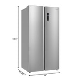 20 Cu. Ft. 35.5-Inch Side-by-Side Refrigerator with Manual Twist Ice Maker, Stainless Steel
