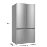 KoolMore 20.3 Cu. Ft. 36-Inch French Door Refrigerator with Automatic Ice Maker, Stainless Steel