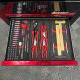 Boxo Pro Series | 28" 3-Drawer Flip-Top Service Cart with Quick Service Master Tool Set