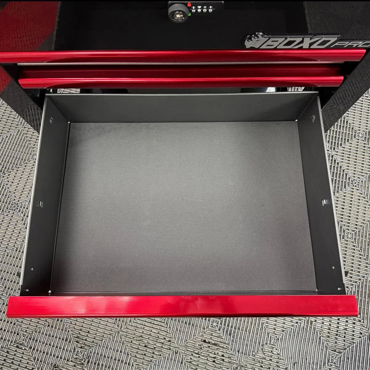 Boxo Pro Series | 28" 3-Drawer Flip-Top Service Cart with Quick Service Master Tool Set