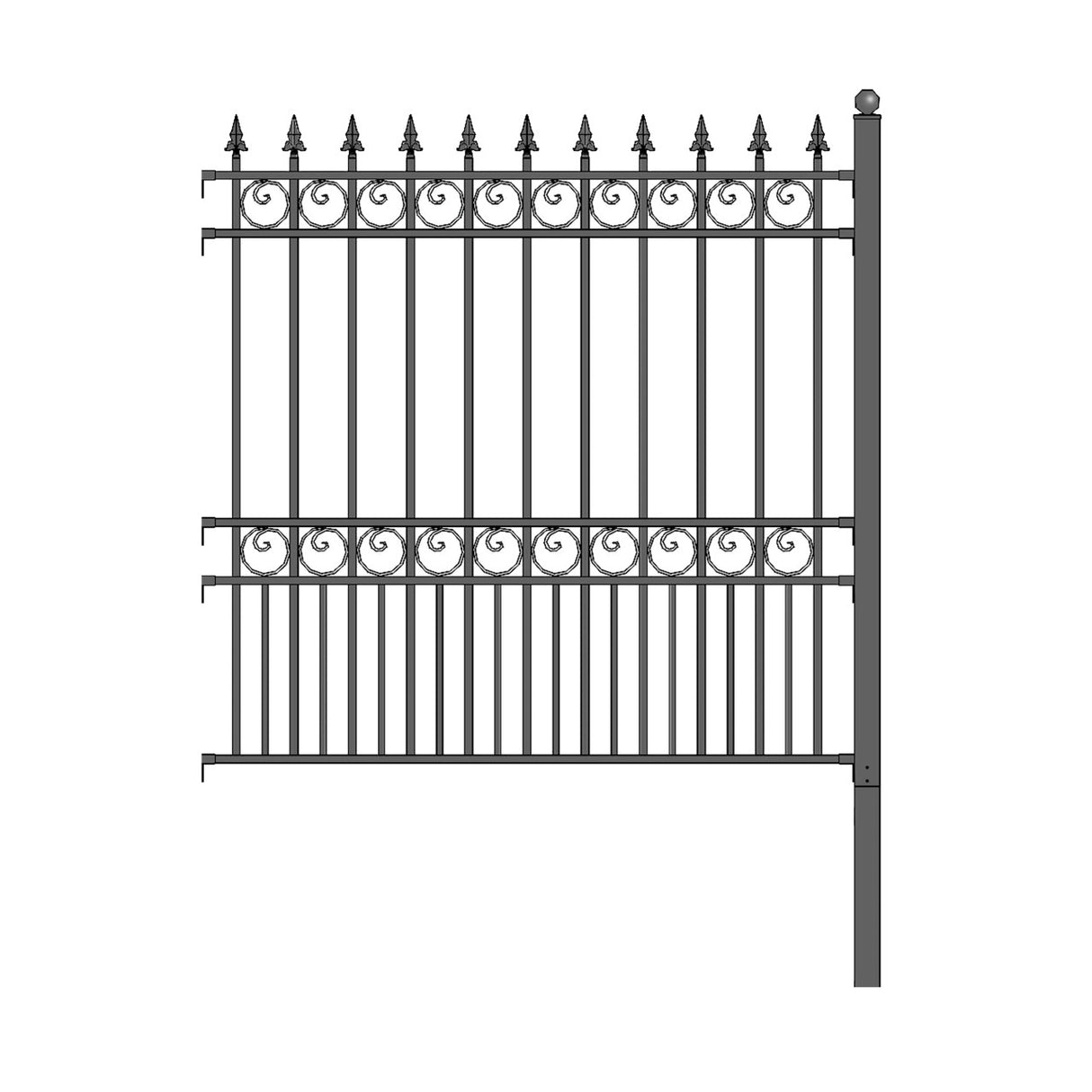 Aleko 2-Panel Fence Kit – LONDON Style – 8x5 ft. Each