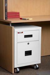 FireKing Mobile Pedestal Legal/Letter File Cabinet - 1-Hour Fire Rated