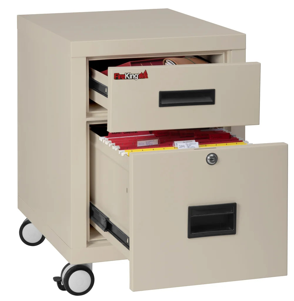 FireKing Mobile Pedestal Legal/Letter File Cabinet - 1-Hour Fire Rated