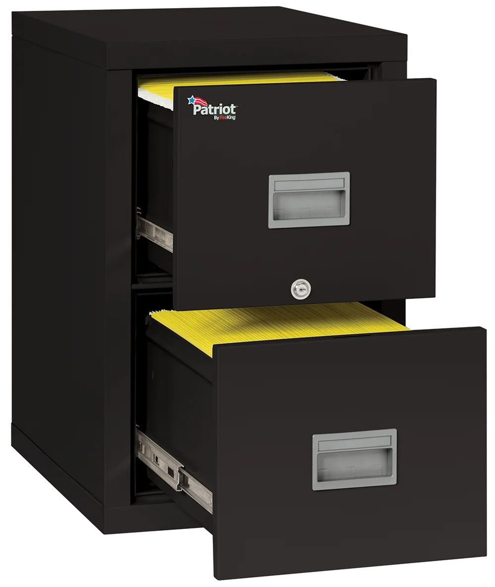 FireKing Patriot 2-Drawer 25" Deep 1-Hour Rated Fireproof File Cabinet, Letter & Legal