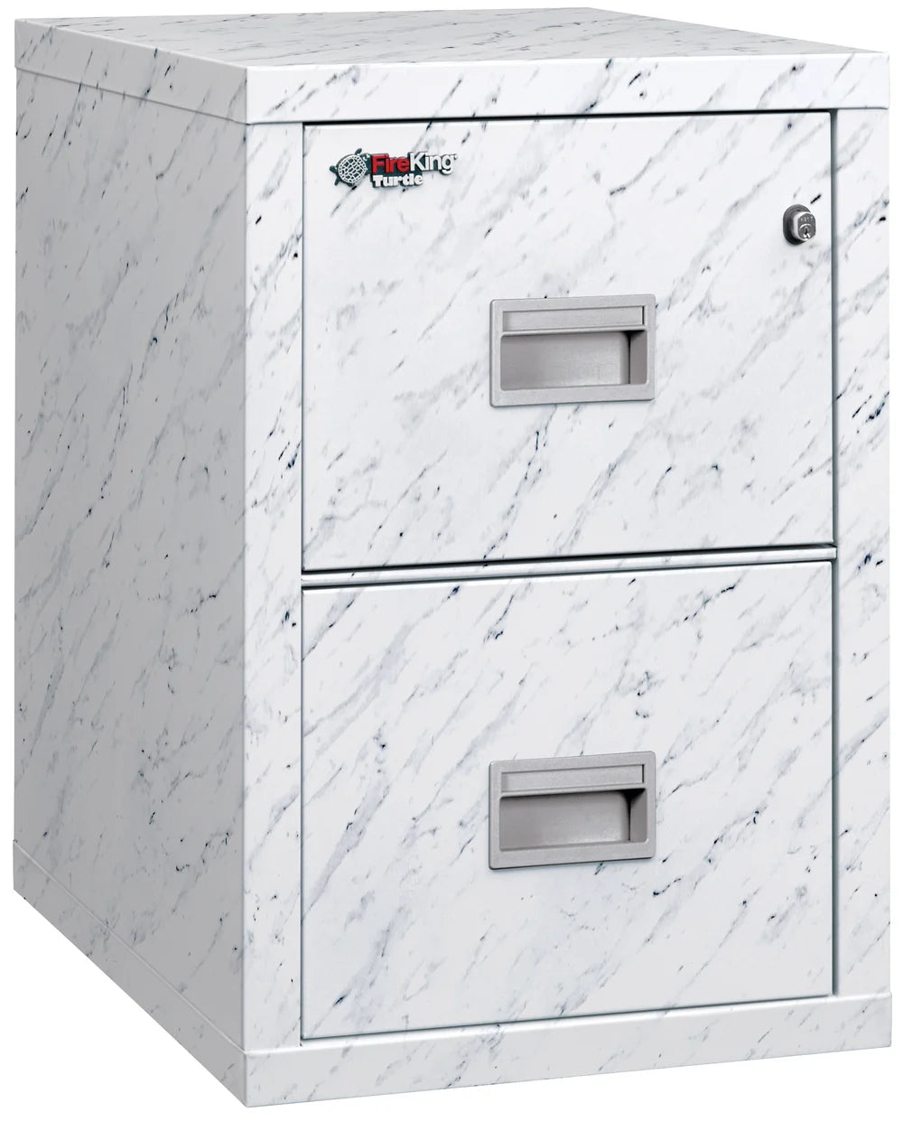 FireKing Turtle 2-Drawer 22" Deep 1-Hour Rated Fireproof File Cabinet, Letter & Legal