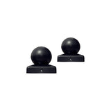 Aleko Small Cap for Driveway Gate Post - 2.5 x 2.5 Inches - Black - Lot of 2
