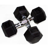 USA Dumbbell Set 5-75 lb (Hex Rubber) with Rack