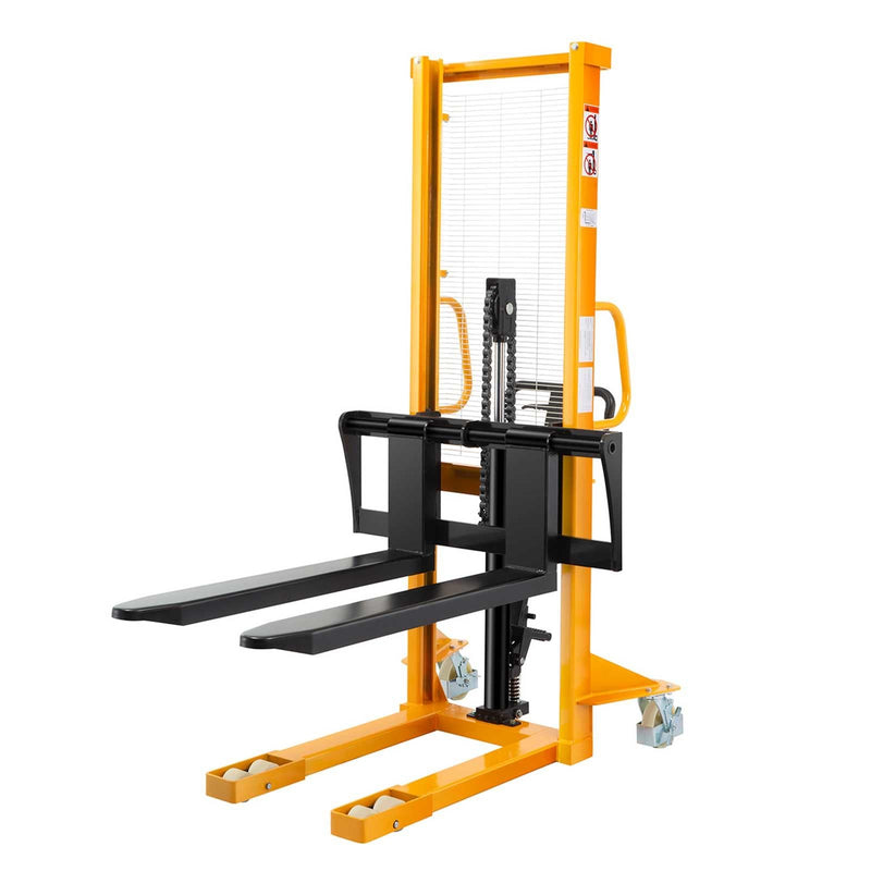 Apollolift Manual Hydraulic Stacker Pallet Stacker Adjustable Forks 2200lbs Cap. 63