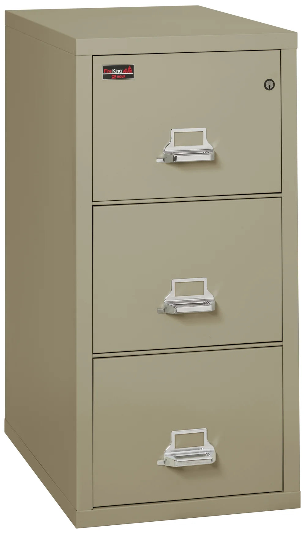 FireKing 3-Drawer 31" Deep 2-Hour Rated Fireproof File Cabinet, Letter