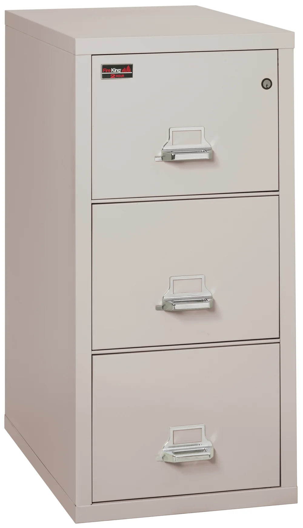 FireKing 3-Drawer 31" Deep 2-Hour Rated Fireproof File Cabinet, Letter
