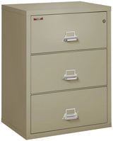 FireKing 3-Drawer 31" Wide 1-Hour Rated Lateral Fireproof File Cabinet