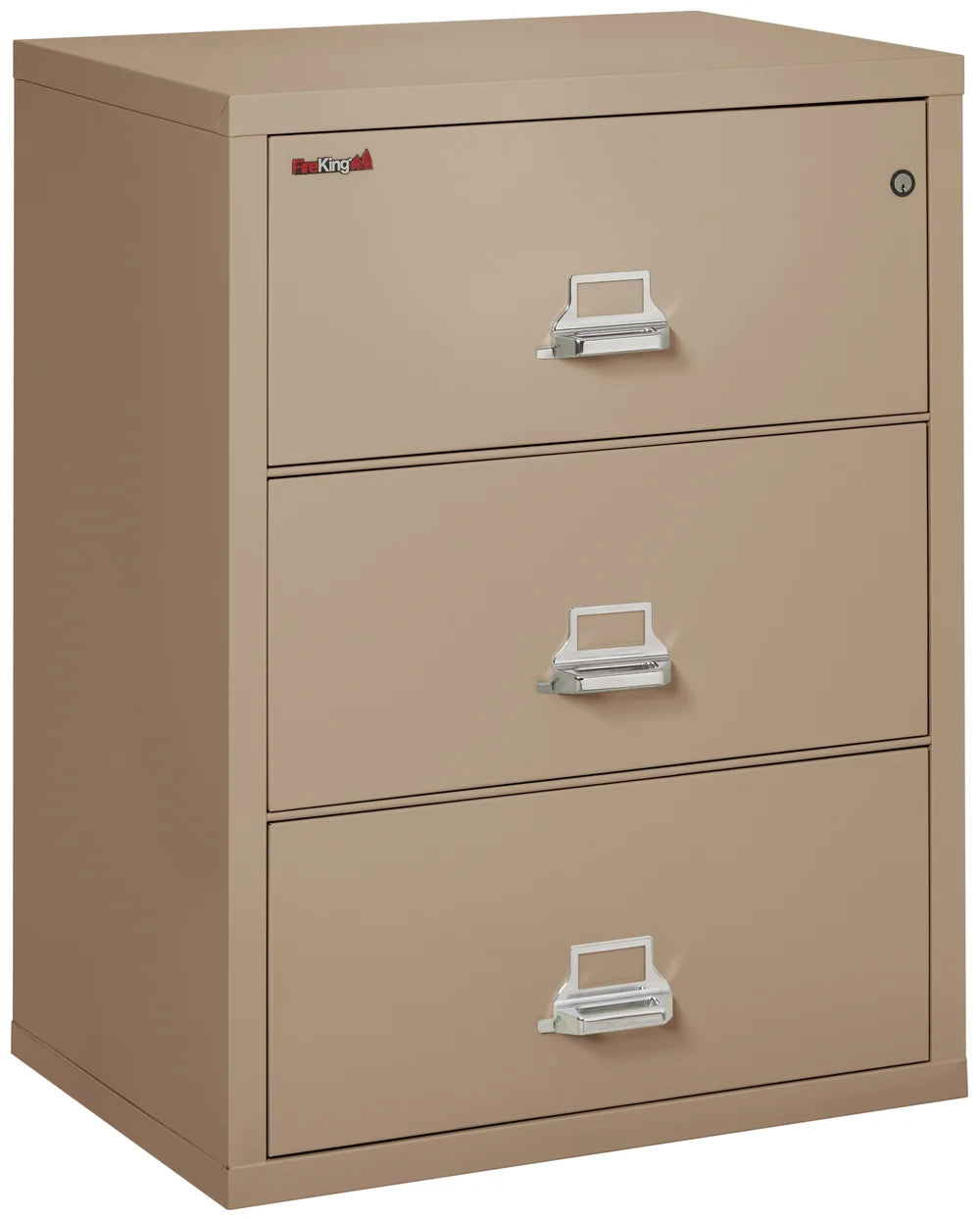 FireKing 3-Drawer 31" Wide 1-Hour Rated Lateral Fireproof File Cabinet