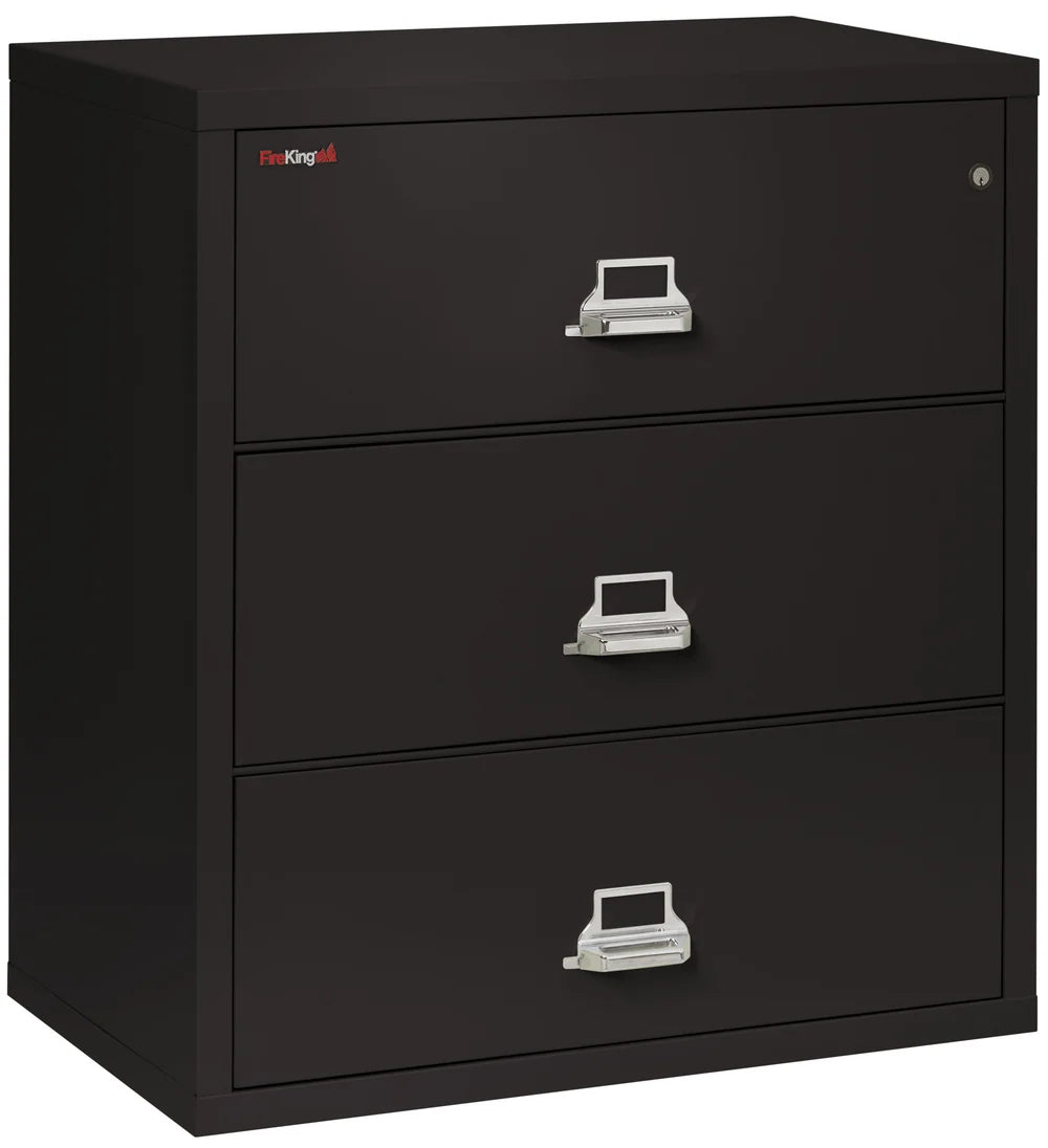 FireKing 3-Drawer 38" Wide 1-Hour Rated Lateral Fireproof File Cabinet