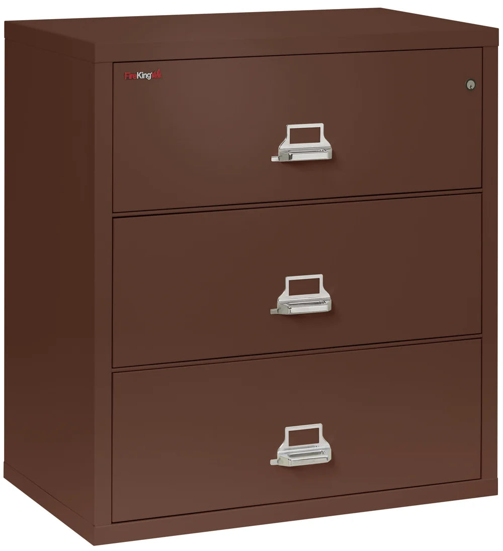 FireKing 3-Drawer 38" Wide 1-Hour Rated Lateral Fireproof File Cabinet