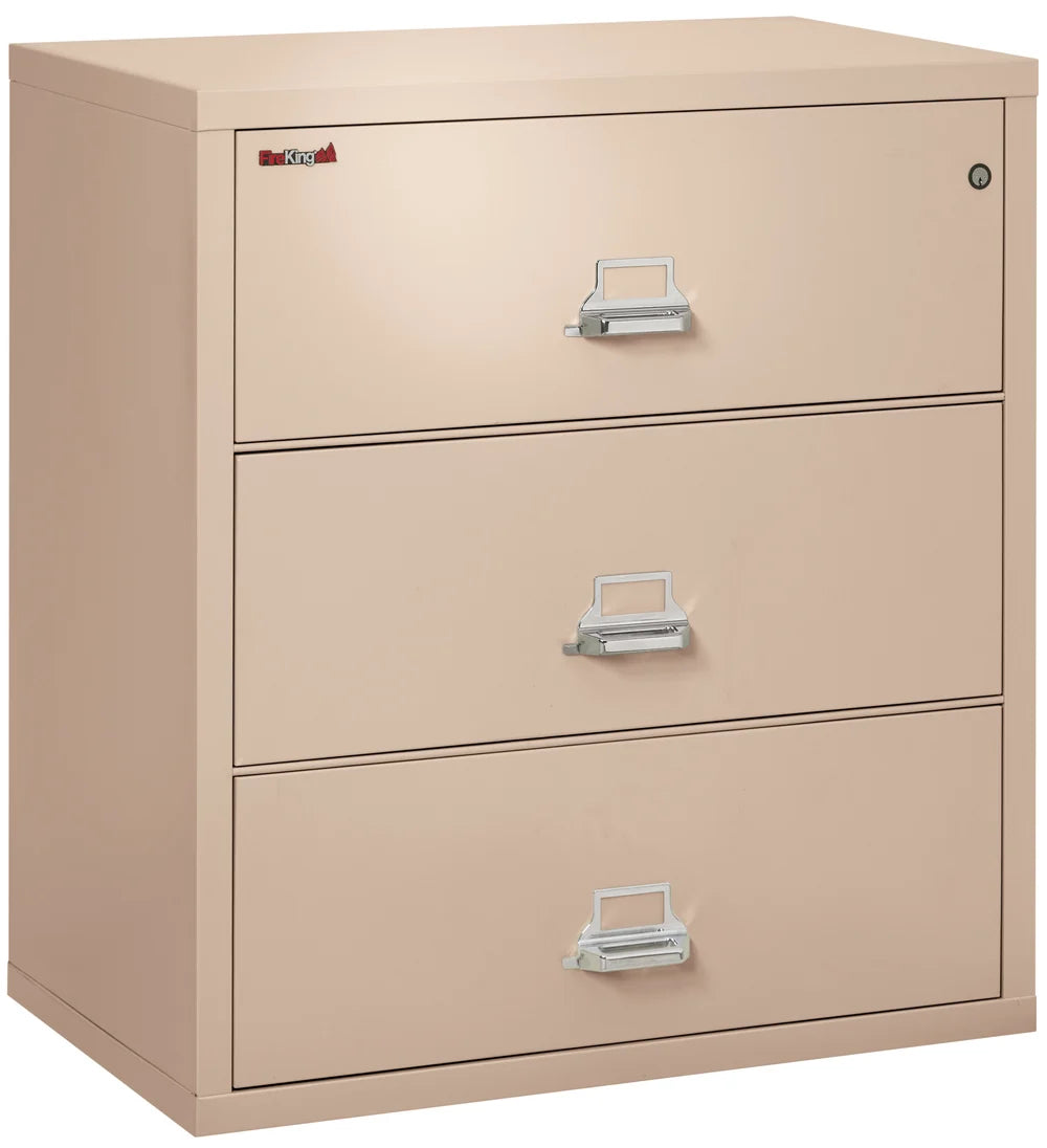 FireKing 3-Drawer 38" Wide 1-Hour Rated Lateral Fireproof File Cabinet