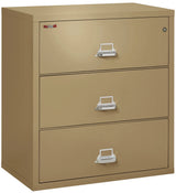 FireKing 3-Drawer 38" Wide 1-Hour Rated Lateral Fireproof File Cabinet