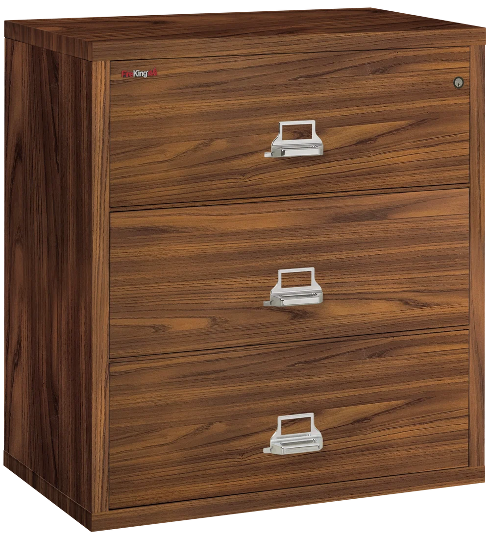 FireKing 3-Drawer 38" Wide 1-Hour Rated Lateral Fireproof File Cabinet