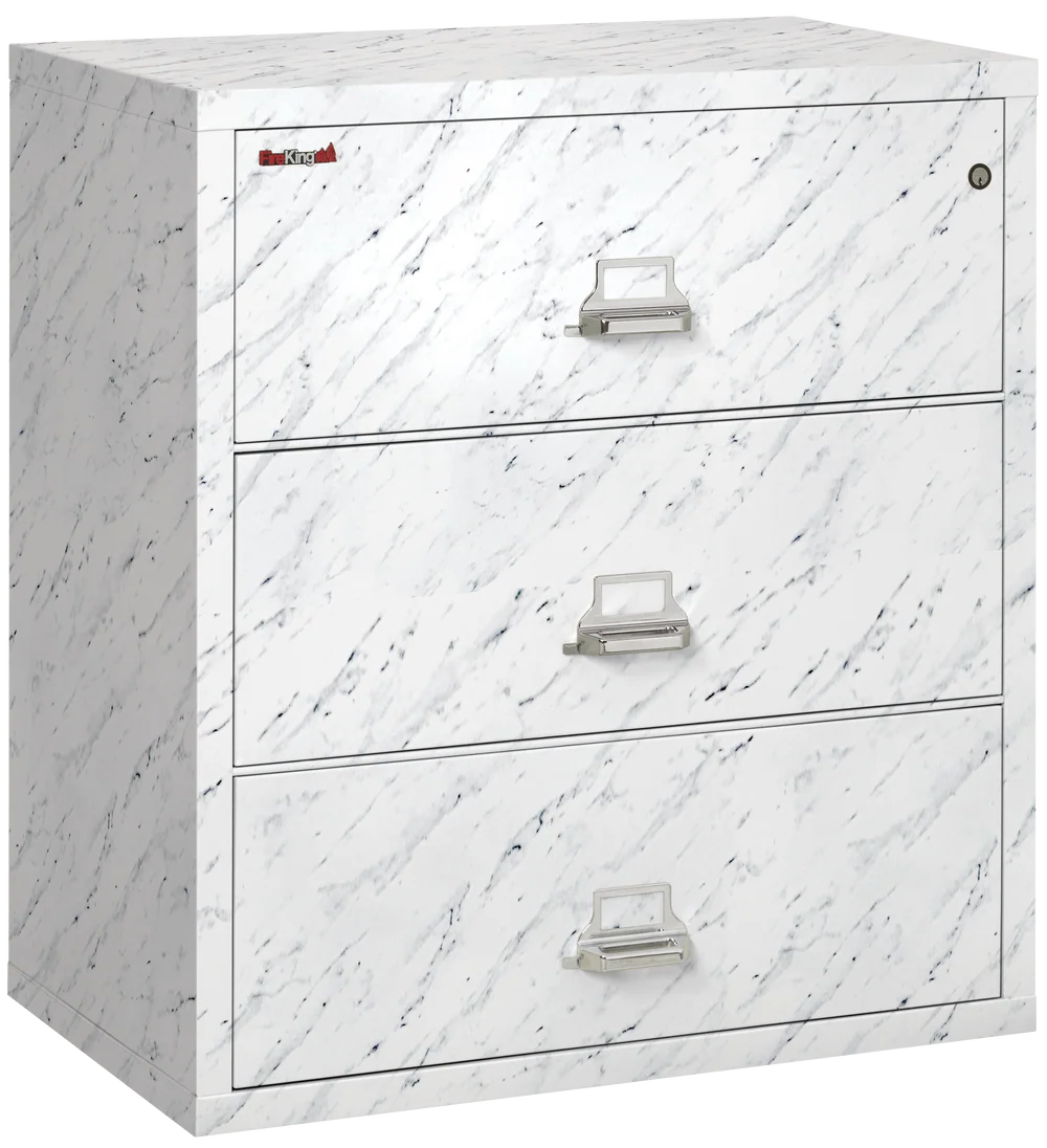 FireKing 3-Drawer 38" Wide 1-Hour Rated Lateral Fireproof File Cabinet