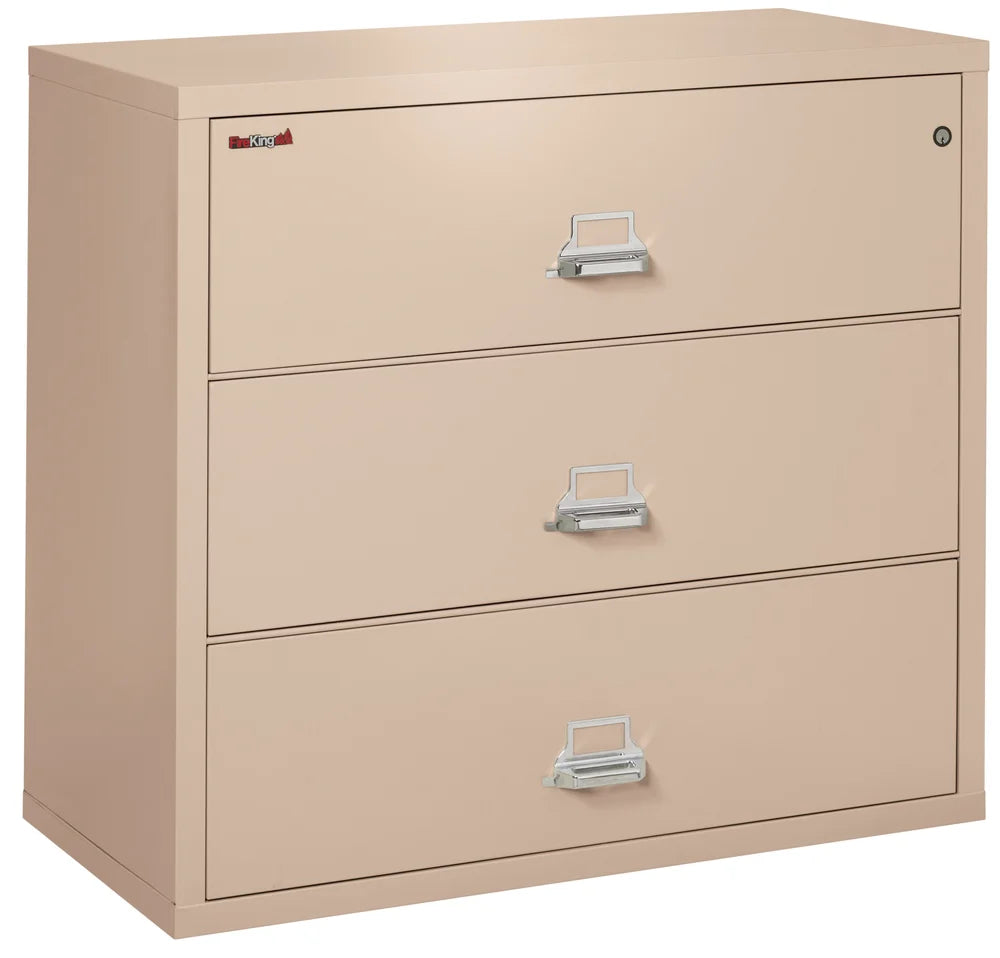 FireKing 3-Drawer 44" Wide 1-Hour Rated Lateral Fireproof File Cabinet