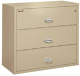 FireKing 3-Drawer 44" Wide 1-Hour Rated Lateral Fireproof File Cabinet