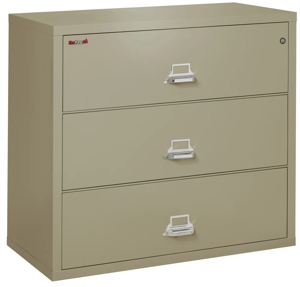 FireKing 3-Drawer 44" Wide 1-Hour Rated Lateral Fireproof File Cabinet