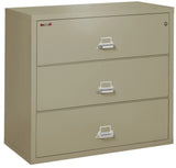 FireKing 3-Drawer 44" Wide 1-Hour Rated Lateral Fireproof File Cabinet
