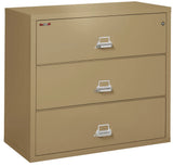 FireKing 3-Drawer 44" Wide 1-Hour Rated Lateral Fireproof File Cabinet