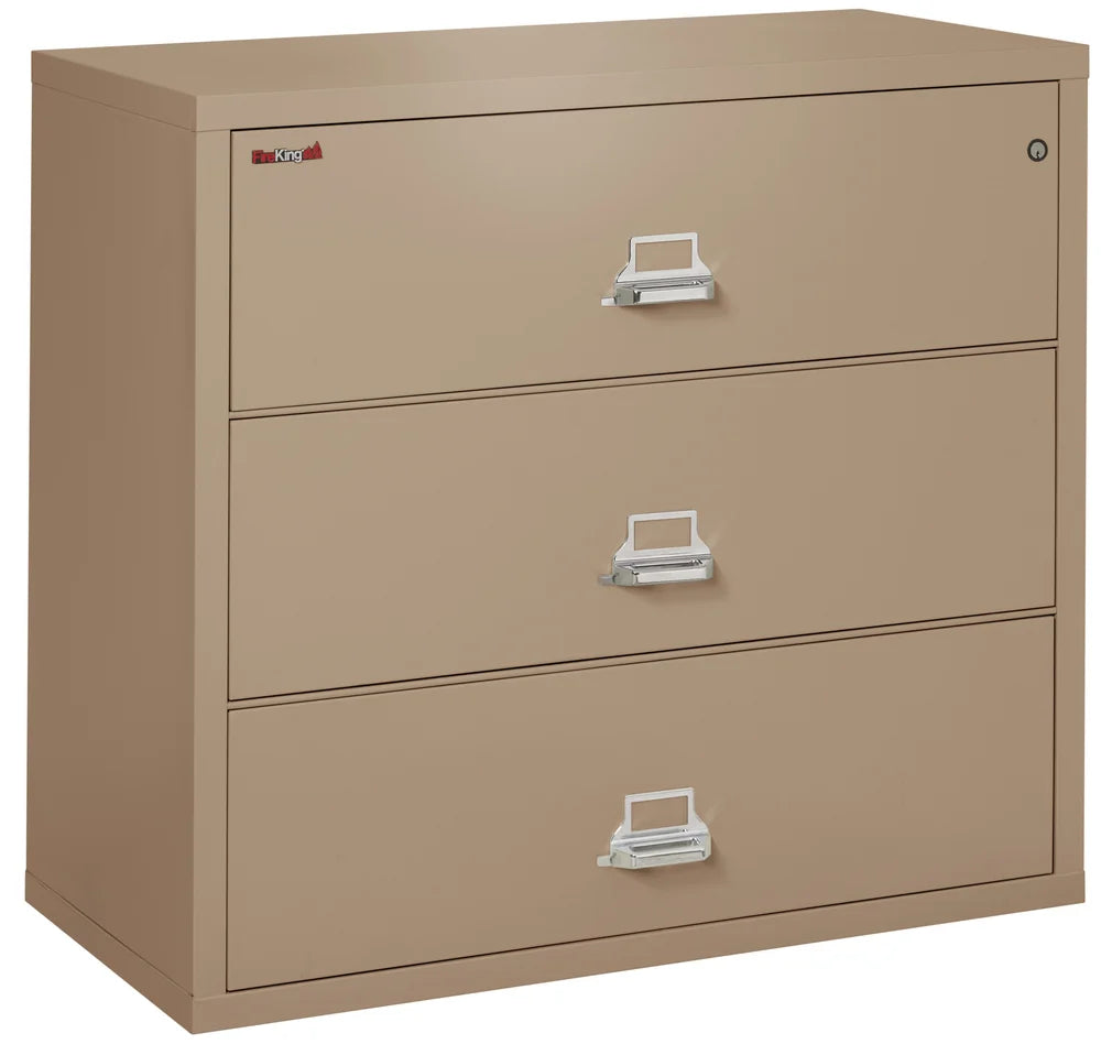 FireKing 3-Drawer 44" Wide 1-Hour Rated Lateral Fireproof File Cabinet