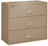 FireKing 3-Drawer 44" Wide 1-Hour Rated Lateral Fireproof File Cabinet