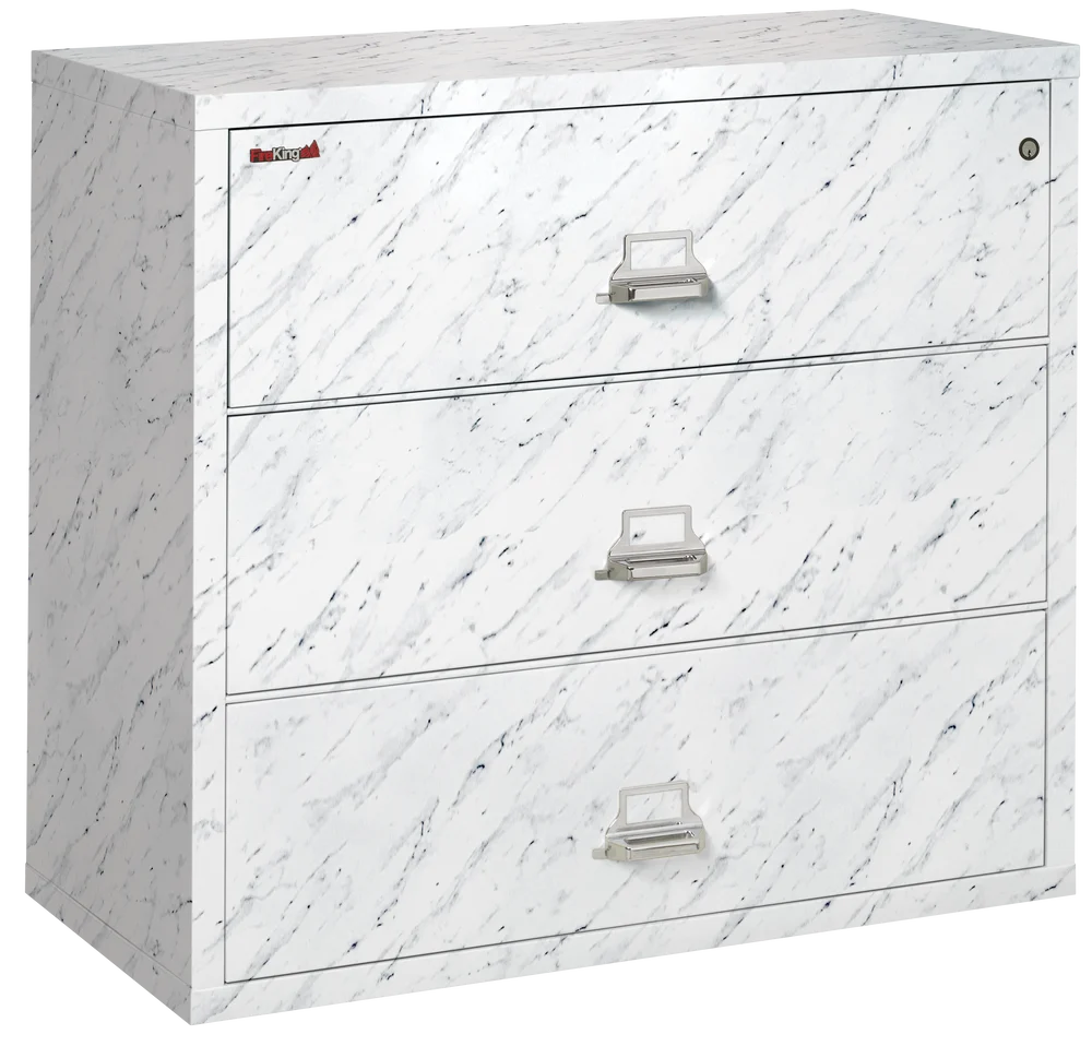 FireKing 3-Drawer 44" Wide 1-Hour Rated Lateral Fireproof File Cabinet