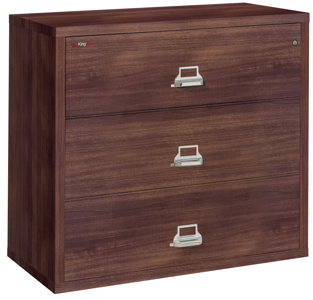 FireKing 3-Drawer 44" Wide 1-Hour Rated Lateral Fireproof File Cabinet