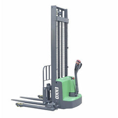 EKKO Lift EB13E-145Li Electric Straddle Stacker 2,800 lbs Capacity - 145" Height